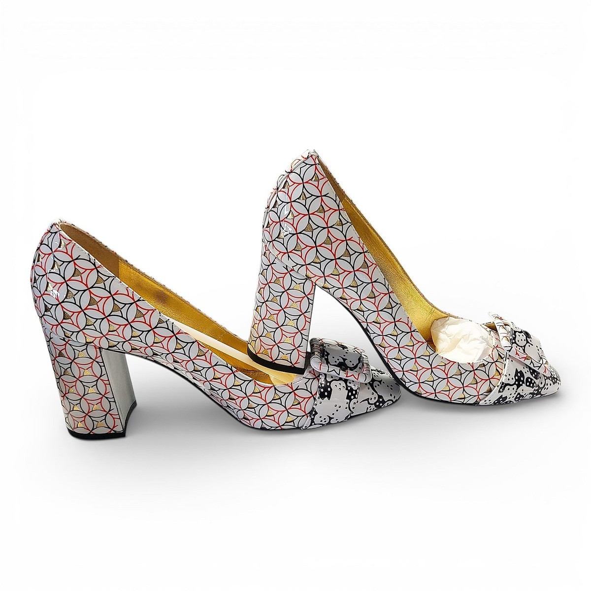 Bottega Veneta Cherbourg White Patent Calf Leather Womens  display picture 1