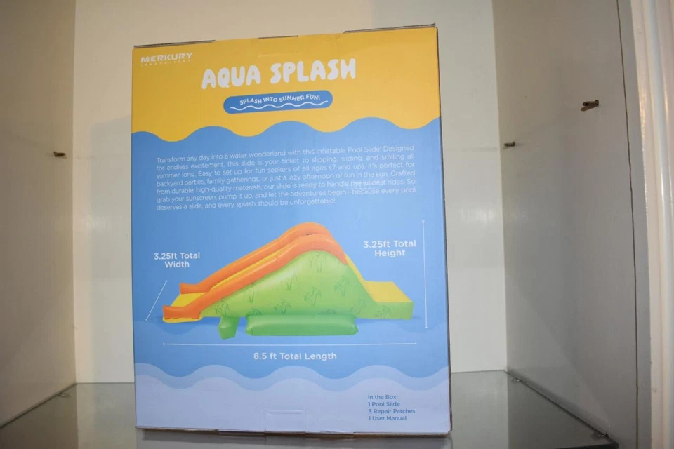 Merkury Innovations 102.25 Inflatable Pool Slide for Kids with Soft Landing Pad - Image 3 of 4