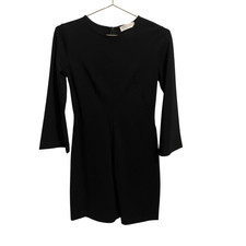 Everlane the Long Sleeve Shift Dress Black Size 00 NWOT