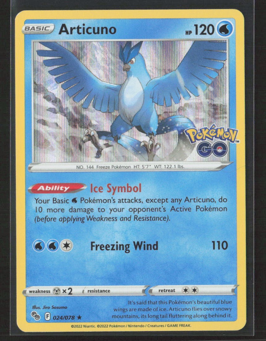 Articuno #024/078 Pokemon GO Holo Rare Pokemon TCG