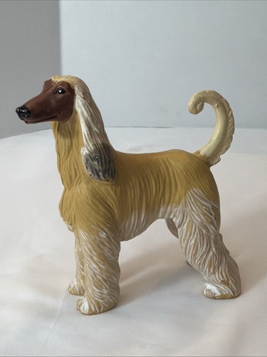 Vintage Afghan Hound Dog Realistic Figure Kid Kore 2000 Rare Long Hair Toy