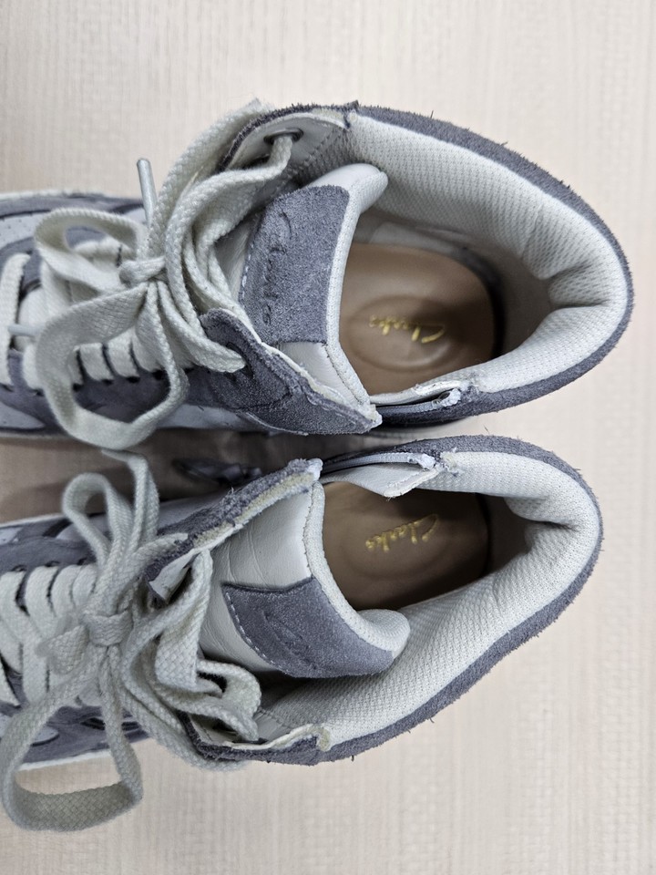 Clarks Women’s Grey White Leather Trainers UK5 D High Top | eBay UK