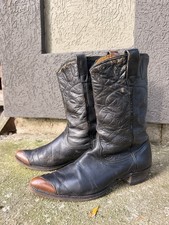 VTG 1970s Wrangler Cowboy Boots Brown Toe Cap Size 9 Made In USA Men's