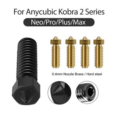 Hard Steel Brass Nozzle For Anycubic Kobra 2/Neo/Pro/Plus/Max/Kobra S1/S1 Combo
