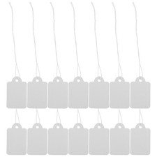 200 Pcs White Paper Hang Tags With String For Retail Display Price Label Tags