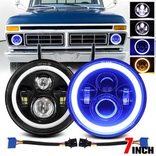 2X 7" INCH Round LED Headlights Hi/Lo Beam For Ford F-100 Pikcup 1969-1974 F-150