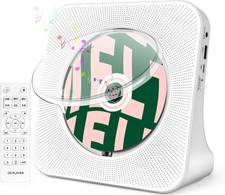 Portable CD Player for Home, ROADOM Players with Speakers, White