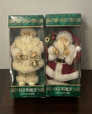 Old World Collection Lot Of 2 Santa Claus Ornament 7'' Decorative Figure - New