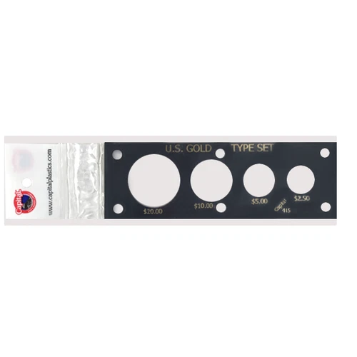 Black Capital Plastics 4-Coin Gold Type Set Holder -$20 $10 $5 $2.50 U.S Eagle