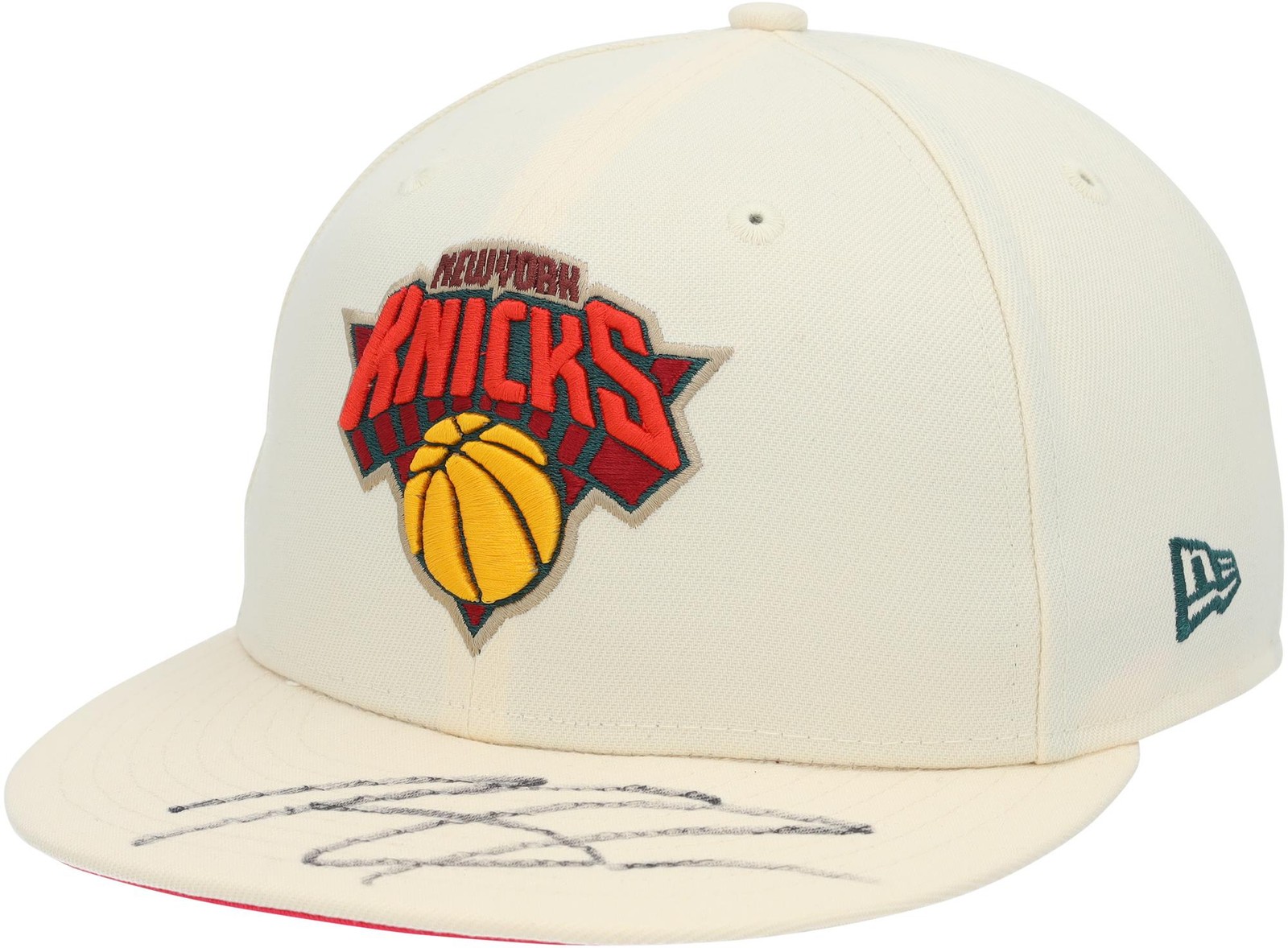 Karl-Anthony Towns Autographed Signed New York Knicks New Era Autumn Khaki Hat 