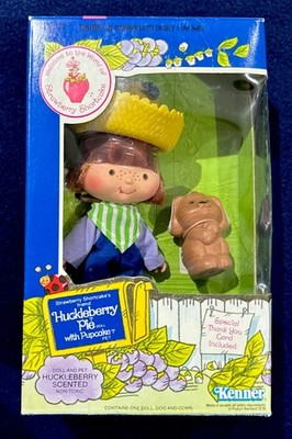  Vintage (1982) Strawberry Shortcake Huckleberry Pie Doll W/Pupcake Pet NEW