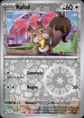 Pokemon Raffel JTG 131 Common Reverse Holo (6013)
