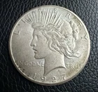 1927 P Silver Peace Dollar Rainbow Toned Original Luster