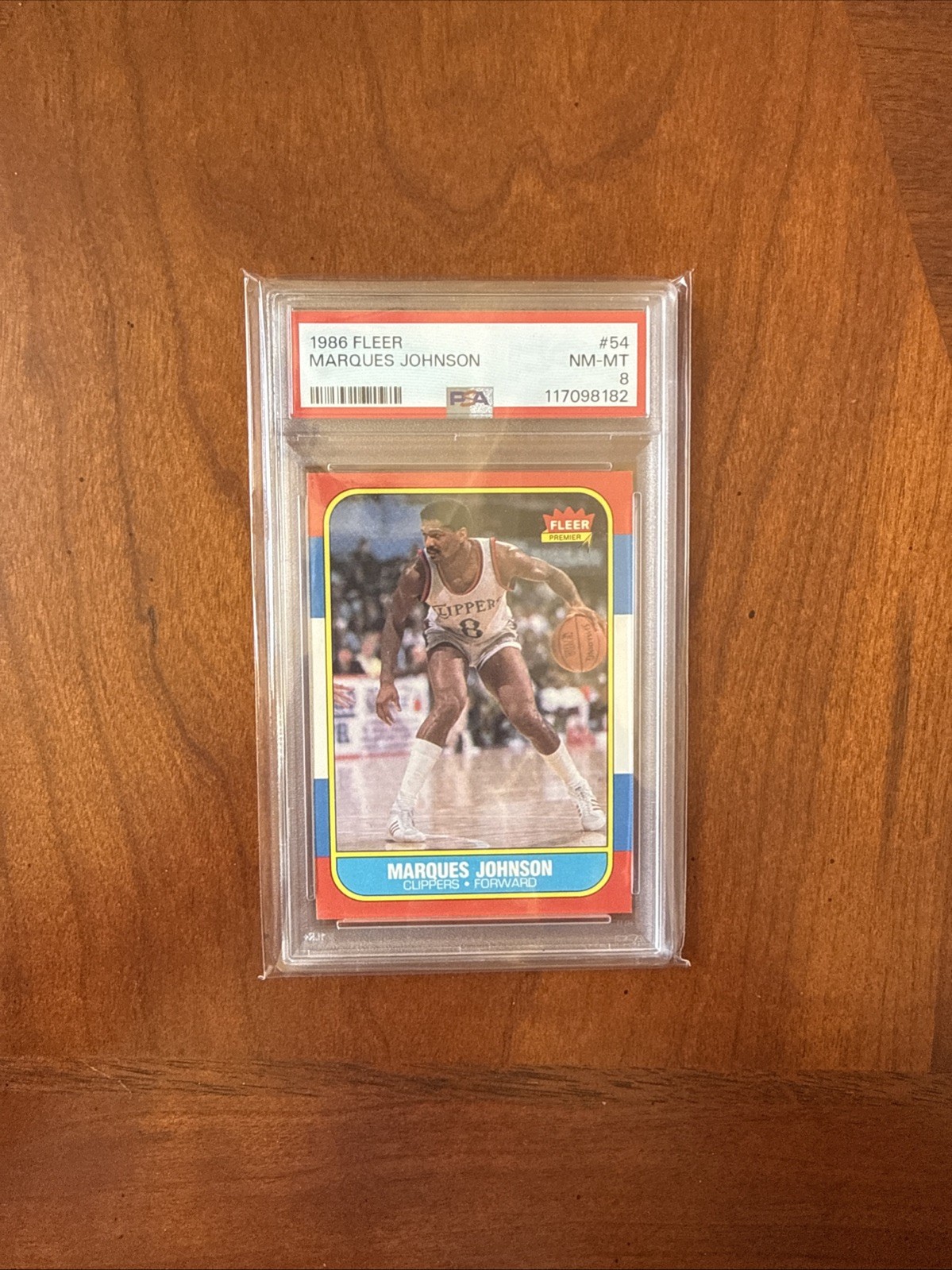 1986-87 Fleer Marques Johnson #54 PSA 8