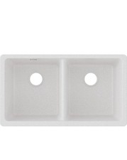 Elkay Quartz Classic 33" x 18-3/4" x 9-1/2" EqualDouble Bowl Undermount Sink W