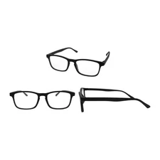 Mens Womens Reading Glasses Readers 4 Pack New Basic All Black Frame Eyeglasses