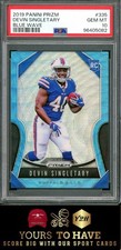 2019 Panini Prizm #335 Devin Singletary Blue Wave ROOKIE RC #/199 PSA 10