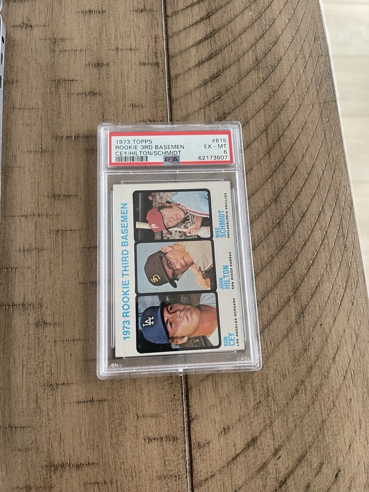 1973 Topps - High Number Mike Schmidt, Ron Cey, John Hilton #615 (RC) - Image 4 of 4