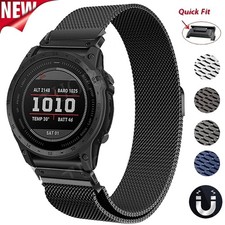 Quick Fit Magnetic Strap Watch Band For Garmin Fenix E 8 7 7X 6 6X Pro 3HR 5 5X