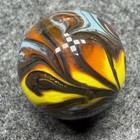 Handmade Marble Gold Lutz ( Flame - Swirl ) 1 Inch +-  (S9) — photo 1