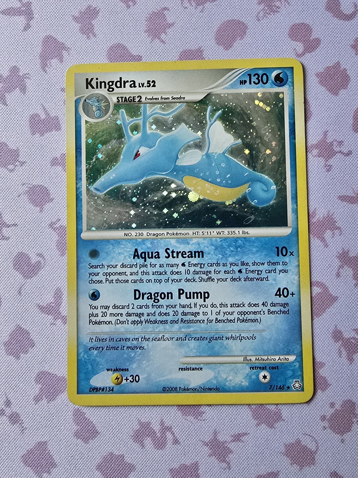 Kingdra Holo Rare Pokemon Card 7/146 Legends Awakened - NM to LP