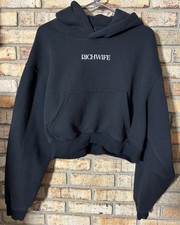 RICHWIFE Women's L/XL Pullover Hoodie Black Long Sleeve Hooded Pockets