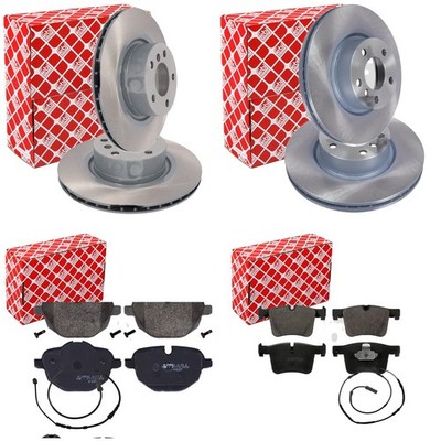 FEBI BREMSSCHEIBEN + BELÄGE VORNE + HINTEN passend für BMW X3 F25 + X4 F26