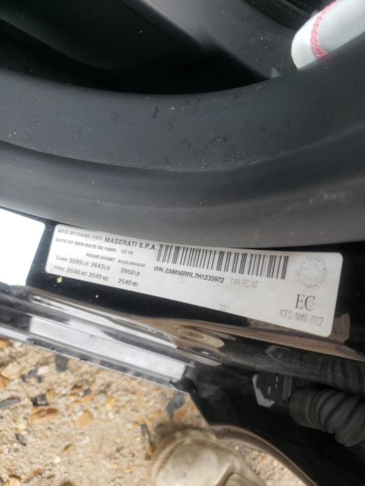 2017 Maserati Quattroporte Carrier Assembly OEM