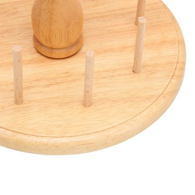 Wooden Thread Holder Rack 8 Spools Beech Wood Bobbin Holder Embroidery Quilting