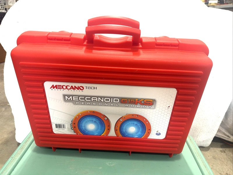 Meccano Meccanoid G15KS Personal Robot,red Tech Box Some Parts Book NOT Complete