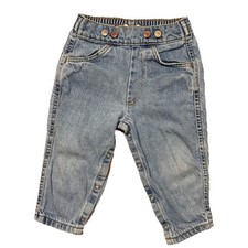 Vintage Little Levi  s Baby Jeans 24 Months USA Made Snap Buttons Elastic Waist