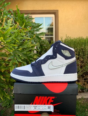 Jordan 1 Retro High CO Japan Midnight Navy (GS) Size 5.5y 