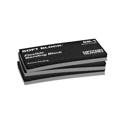 Motor Guard SB-3 Double Density Flexible Sanding Block, 2-5/8'' x 5-1/4'', 3pk