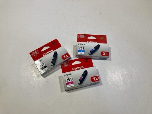 Canon Ink Lot 251XL Magenta Cyan Black Cartridge OEM Genuine~ NEW Sealed - 第 1/1 張圖片