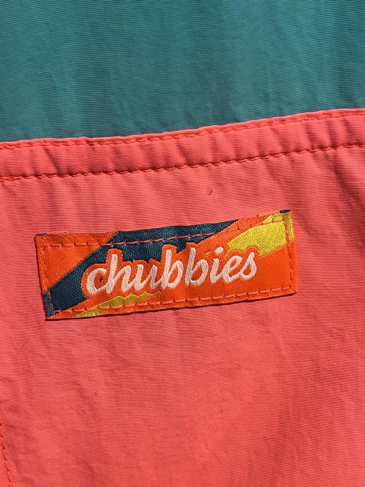 Chubbies Reversible Fleece Pullover Vest Adult Medium Aztec Neon Color Block image 7