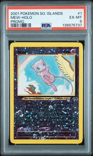 2001 POKEMON SOUTHERN ISLANDS PROMO #1 MEW-HOLO PSA 6