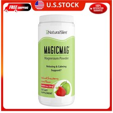 NaturalSlim MagicMag Magnesium Citrate Powder Strawberry Lime 8 oz Supplement