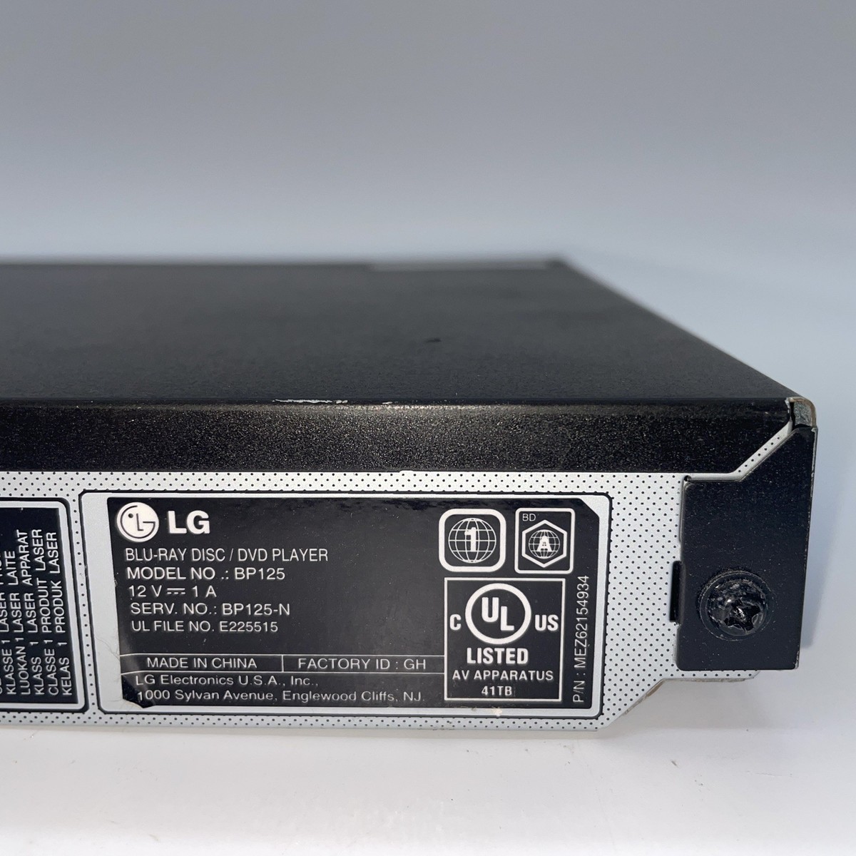 LG BP125 Blu-Ray Player - Black for sale online | eBay