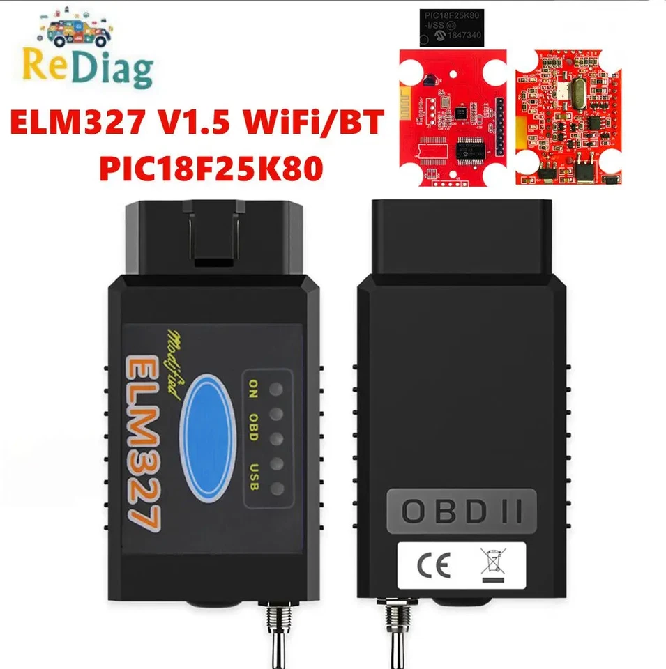 With Switch Code Scanner OBD2 Bluetooth Elm327 WIFI for Ford Forscan Diagnostic  - Image 2 of 4