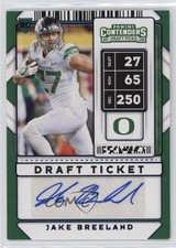 2020 Contenders Draft Picks College Ticket Blue Foil Jake Breeland #142 Auto 0c2