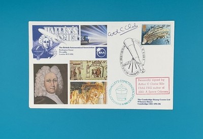 Halley s Comet 1986 Concorde geflogen Cover signiert Arthur C Clarke 