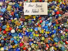 150 Piece Glass Beads 3oz Millefiori Mixed Lot 5 Craft Jewelry