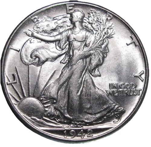 1942 Walking Liberty Half Dollar UNCIRCULATED BS14