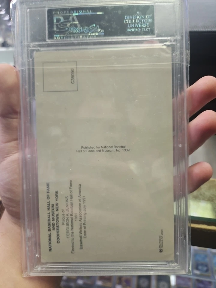 FERGIE JENKINS Signed Hall of Fame HOF Plaque Post Card PSA/DNA Slabbed - Image 2 of 2