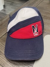 Nautica Slideback Baseball Cap Adjustable Embroidered Red White Blue VTG