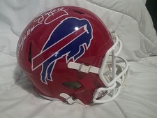 Jim Kelly and Andre Reed Dual Signed Bills Speed FS Rep Helmet