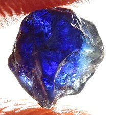 BEAUUTIFUL BLUE 1.55ct UNHEATED BLUE SAPPHIRE ROUGH NATURAL100% NR!