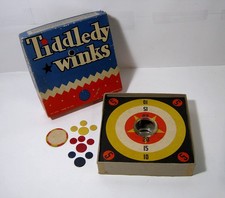 Vintage 1930s Whitman Tiddledy Winks Board Game Skill Game
