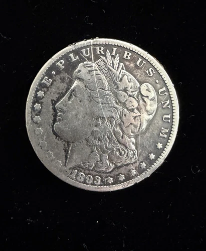 1893-CC Morgan Silver Dollar, Carson City Key Date, Nice Patina,  Fine