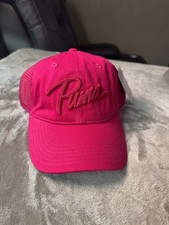 Puma Script Logo Mesh Trucker Hat Cap Pink